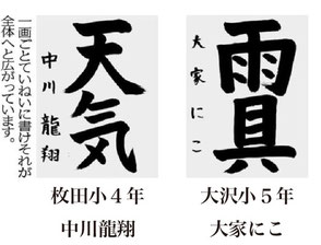 神戸新聞習字紙上展