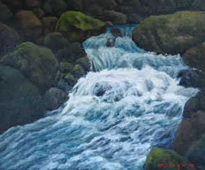 神秘的な風景 - 霊峰 池畔 澄流