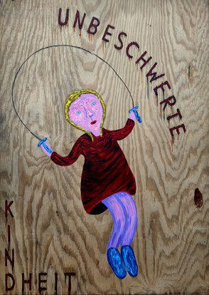 Kinderglück: Acryl auf Holz, 91,5 x 66 cm, 2025