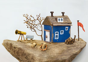 Christine Grandt - Treibholzkunst - Postkarte C6 15 x 10,5 cm - Miniatur, Skulptur, 