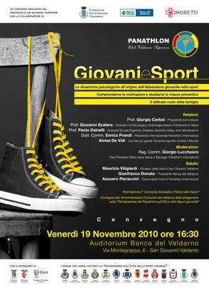 Panathlon Valdarno Superiore: Convegno "Giovani e Sport" - grafica CIVICO54