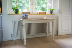 Tisch Küchentisch Vintage Antik Furniture Mülheim an der Ruhr Brocante Echtholz Grau Holz Alt Esstisch Möbel Ruhrgebiet Shabby Chic Landhaus Stil 