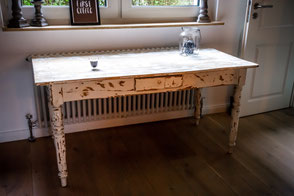 Tisch Küchentisch Vintage Antik Furniture Mülheim an der Ruhr Brocante Echtholz Grau Holz Alt Esstisch Möbel Ruhrgebiet Shabby Chic Landhaus Stil 