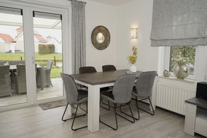 Essbereich in der Strandvilla