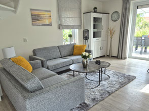 Wohnzimmer in der Strandvilla