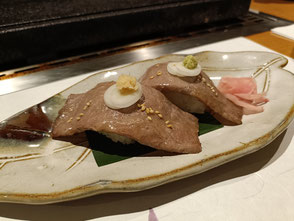 お凌ぎ　飛騨牛の握り寿司