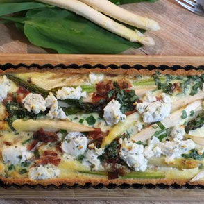 Kerstins Keto, Spargel Quiche mit Bärlauch