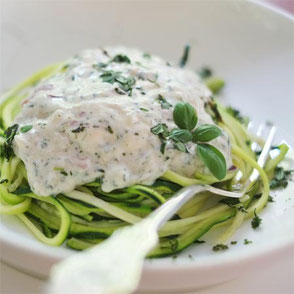 Kerstins Keto, Kräuter Peccorino Zoodles