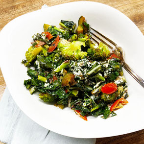 Kerstins Keto, italienischer Scharzkohl mit Brokkoli und Zucchini