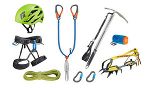 Mountaineering Gear , for the higher region of the Alps, especially in winter season 