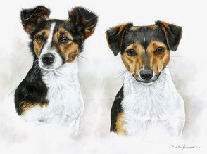 Hunde Portrait in Aquarell malen lassen - Hund malen lassen - nach Foto 