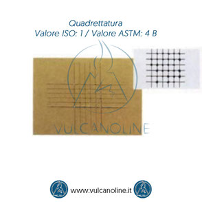 Prova di quadrettatura - Valore ISO 1 - Valore ASTM 4 B