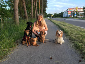 Frau Fleischmann und ihr Sohn Noah haben ein sehr gutes Händchen für unsere Pflegehunde.