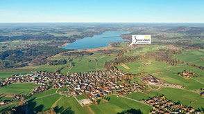 Simssee Luftbild bei Rosenheim