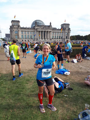 Patricia-gut erholt nach 42.195 Km