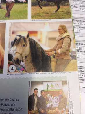 Hufspuren Fotos in der Cavallo von Equitana