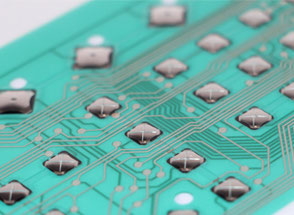 Flexible circuits for membrane keyboards equipped with snap domes 