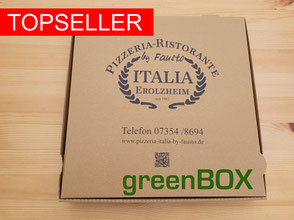 Pizzakarton mit 4-farbigem Logodruck