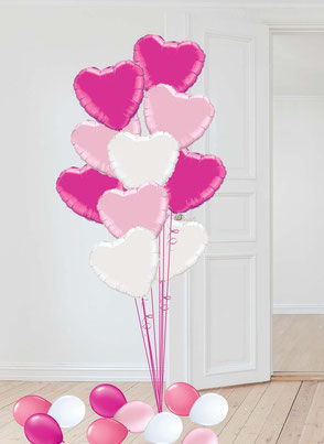 Folienherz Folie Herz Ballon Luftballon Heliumherz Helium schweben Bouquet Geschenk Baby Überraschung Mitbringsel