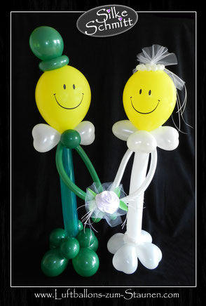 kleines großes  Luftballon Brautpaar Ballon Braut Bräutigem mit Namen personalisiert beschriftet Herz Geldgeschenk Hochzeit witzig Hochzeitsgeschenk