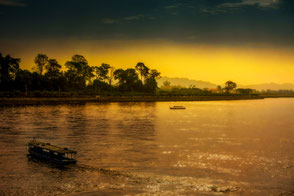 Sonnenuntergang am Mekong in Chiang Rai © Jutta M. Jenning mjpics