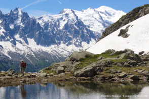 Bergsee mit Mont Blanc