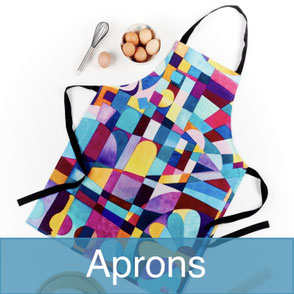 colourful art aprons