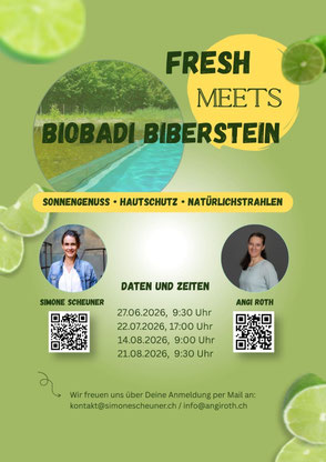 RINGANA Sommer-Event in der Bio Badi Biberstein mit Simone Scheuner