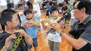 平成28年度・森小学校でお囃子指導の画像