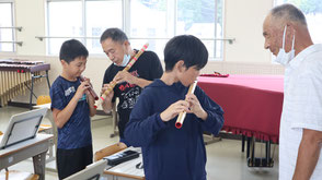 令和5年度・森小学校でお囃子指導の画像3