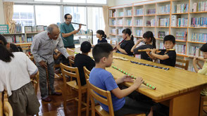 令和7年度・森小学校でお囃子指導の画像4