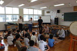 令和6年度・森小学校でお囃子指導の画像12