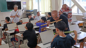 令和5年度・森小学校でお囃子指導の画像11