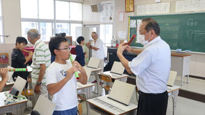 令和5年度・森小学校でお囃子指導の画像7