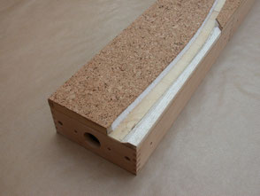 Abdeckung mit Korkplatten