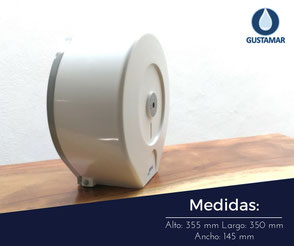 MEDIDAS DEL DISPENSADOR DE PAPEL HIGIÉNICO INSTITUCIONAL JOFEL MAXI ALTERA PH52300 