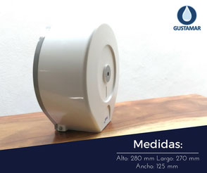 MEDIDAS DEL DISPENSADOR DE PAPEL HIGIÉNICO INSTITUCIONAL JOFEL MINI ALTERA PH51300