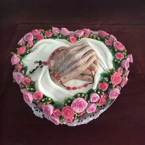 Essbare Objekte aus Marzipan und Zucker