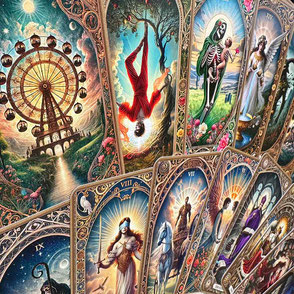 DAS DUNKELGOLD TAROT - Tarotkarten zwischen moderner Technologie und klassischen Symbolen