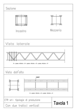 Trave ctr a due tralicci verticali
