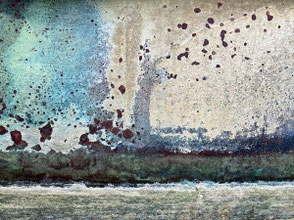 Nackt im Sturm (2022), 21x28 cm