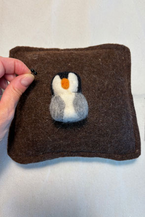 Pinguin, Filzpinguin, Anleitung, Tutorial, DIY, filzen, Nadelfilzen