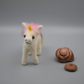 Einhorn Filz, Filzeinhorn, Einhorn, Filz, Süss, Filztiere, Tiere Puppenhaus