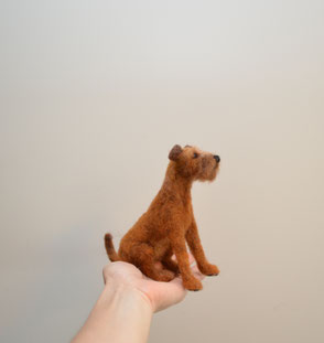 Filzhund, Filzskulptur, Filz, Hund