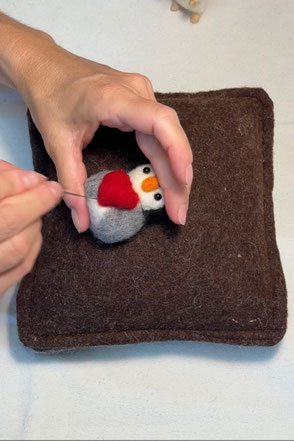 Pinguin, Filzpinguin, Anleitung, Tutorial, DIY, filzen, Nadelfilzen