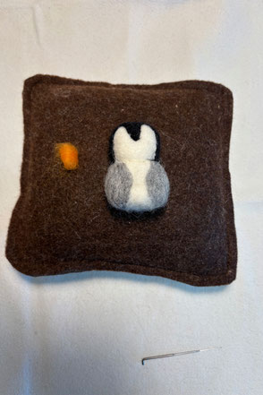 Pinguin, Filzpinguin, Anleitung, Tutorial, DIY, filzen, Nadelfilzen