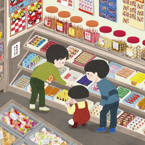 駄菓子屋　イラスト