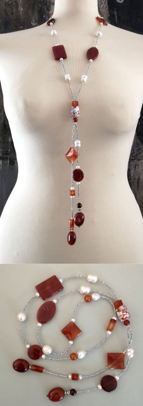 Y-Kette UNIQUE SUNSHINE; Perlenschmuck, Armbänder, Ohrringe