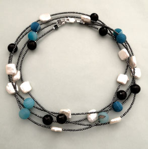 Ketten DOUBLE OR SINGLE; Perlenschmuck, Perlenkette, Perlenarmband, echte Perlen