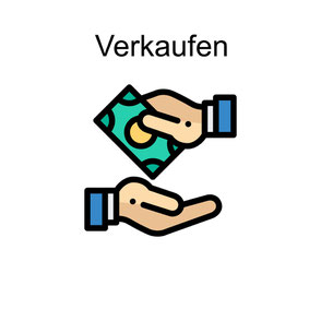 Verkaufen - Geld von Hand zu Hand